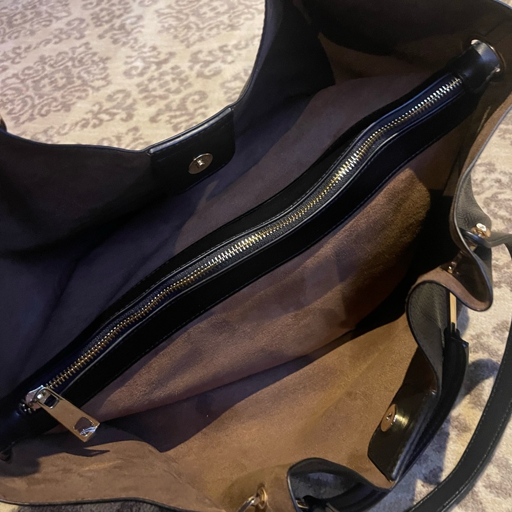 Sondra Roberts Black and Brown Tote Bag